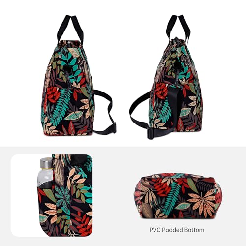 Crossbody Shoulder Bag for Women - Water Resistant Casual Handbag Purse with Multiple Pockets, Adjustable Strap - color: Maple Red