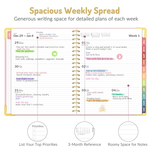 Forvencer 2026 Planner, Hardcover Weekly & Monthly Planner, Jan - Dec 2026 - color: Olive Green, size: 8.5" x 11" (Jan 2026-Dec 2026)
