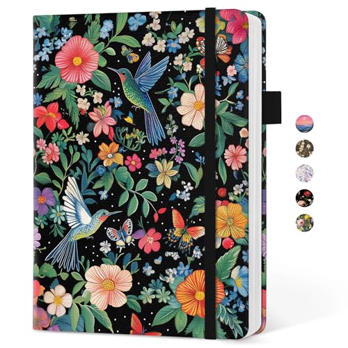 Taja Aesthetic Lined Journal for Women, Pretty Notebooks for Work & Study - color: A-Hummingbird