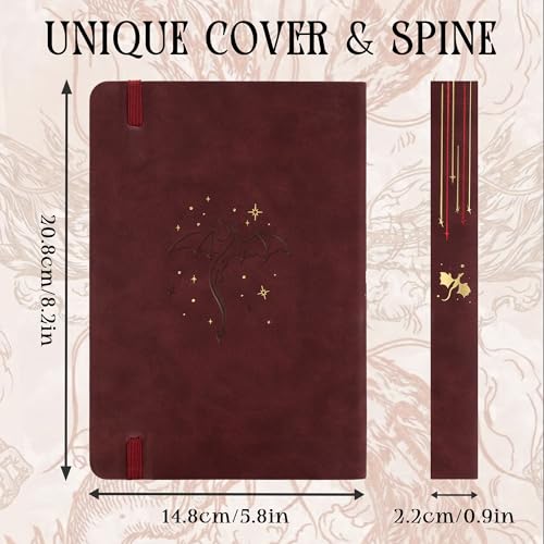 TIEFOSSI A5 Dotted Journal for Women & Men, 160 GSM Thick Paper - color: Red, size: Dotted