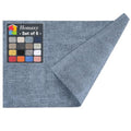 Homaxy PU Faux Leather Placemats for Dining Table, Set of 6, Blue - color: Blue