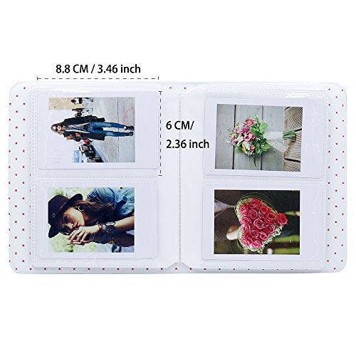 Ablus 64 Pockets Mini Photo Album for Fujifilm Instax Mini 7s 8 8+ 9 25 26 50s 70 90 Instant Camera & Name Card (Orange) - color: Orange