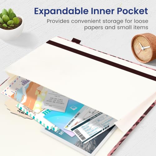 Taja Aesthetic Lined Journal for Women, Pretty Notebooks for Work & Study - color: C-Blush Hunter