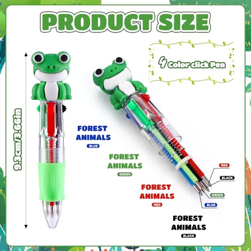 36PCS Mini Animal Pens Multicolor 4-in-1 Bulk Cute Pens for Party Favors - style: Cute Animals-36pcs