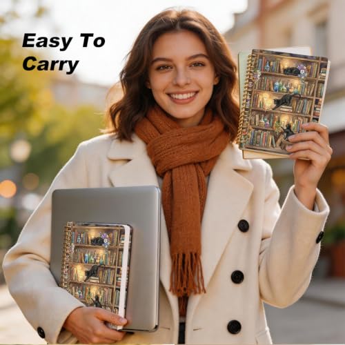 2 Pcs A5 Cute Cat Spiral Notebook for Women, Vintage Cat Journal 160 Pages - color: Multicolour 0200