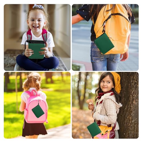 GEAoffice Small 1 Pocket Card Binder Holds 80 Cards, Zip Close, Green - color: Green-Dia