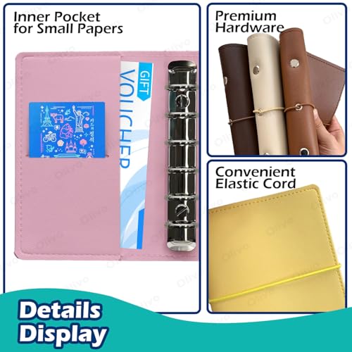 Olivo 3x5 Lined Index Cards with Ring Binder Holder and Dividers, Brown - color: Brown