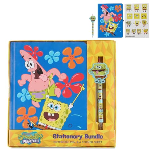 Spongebob Kids Stationary Set for Girls and Boys, Journal Kit with Pen - color: Spongebob