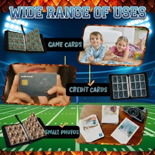 Card Binder 9 Pocket, TouchDown Football, 900 Cards, PU Leather - color: TouchDown Football