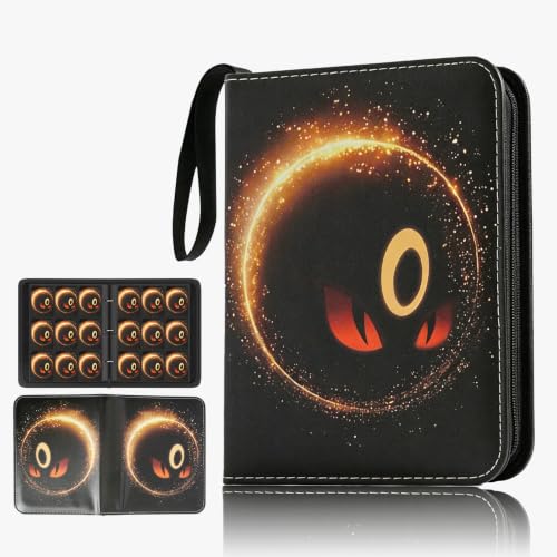 Black Trading Card Binder for Card Collectors, 9-Pocket 360 Cards - color: Black, size: Large
