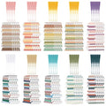 Fuyoooo 50 Pcs Reading Tracker Bookmarks with Tassel, Bookshelf Design
