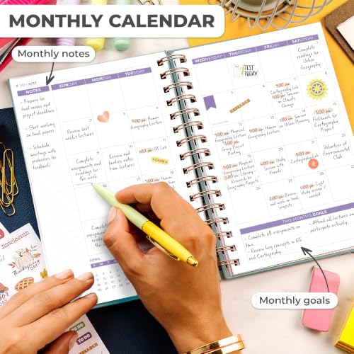 Clever Fox Academic Student Planner 2026-2027, School, College Aquamarine - color: Aquamarine