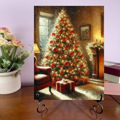 HENABLE 4PCS Premium Black Iron Plate Stands for Display Large 12 Inch - size: 4PCS 12IN