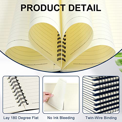 Yahenda 18 Pcs Spiral Notebooks, 1 Subject, Wide Ruled, Deep Blue - color: Deep Blue