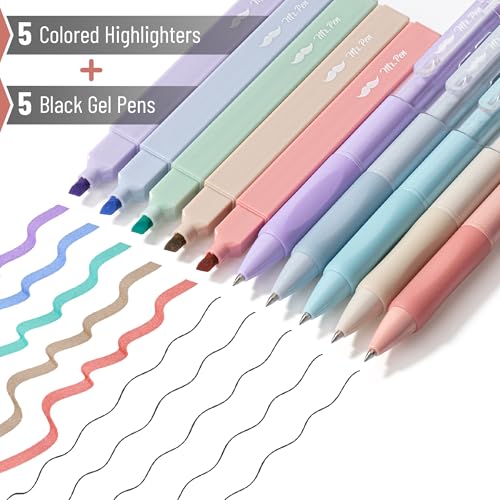 Mr. Pen- Aesthetic Highlighters and Gel Pens, 10 Pack