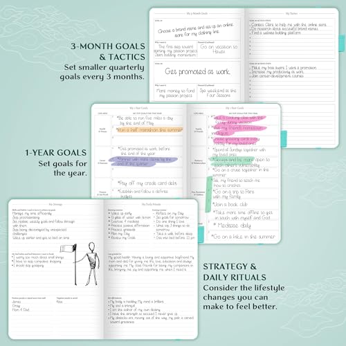 Legend Planner Undated, Weekly & Daily Goal Journal, A5 Aquamarine - color: Aquamarine (Undated), size: A5 (5.5'' x 8.3'')