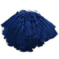 100Pcs 5 Inch Silky Bookmark Tassels for Jewelry, Souvenir(Dark Blue) - color: #52