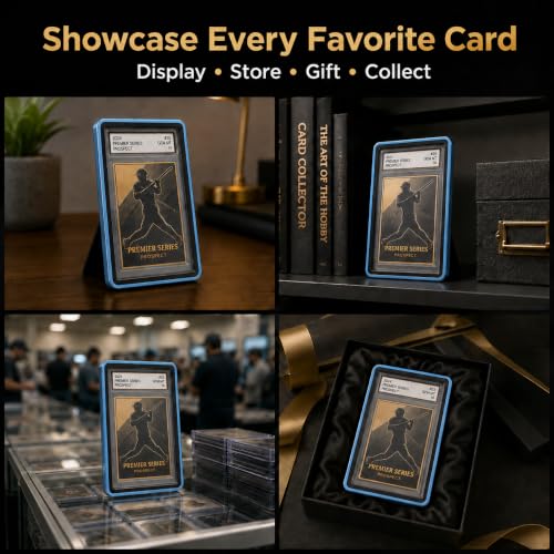 PSA Slab Case, Magnetic 9-Point Lock Display Protector,Blue - color: Light Blue