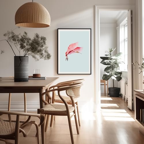 Poster Master Vintage Flamingo Poster - Retro Pink Flamingo Print - Minimalist Art - Gift for Her, Bird Watcher, Animal Lover - Chic Decor for Home, Office, Living Room - 8x10 UNFRAMED Wall Art - color: Style-16, size: 8"L x 10"W