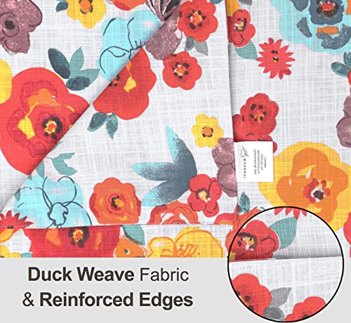 Ruvanti Placemats Set of 6, 100% Cotton Place Mats of 13"x19", Multi Flower - color: Multi Flower