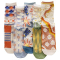 5 Pairs Womens Sheer Socks See Through Transparent Socks for Women Size 6-9 - color: 6