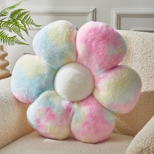 Flower Pillow,15.7In Daisy Pillow Colorful Pink Throw Pillows - color: Colorful Pink, size: 15.7in