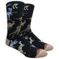 Urban Peacock Men's Novelty Fun Dress Socks Multiple Patterns/Multi-pair Options! - color: Dinosaurs - Black