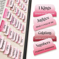 90 Christian Bible Tabs for Women, Men, and Kids - Pink Gradient - color: Pink Gradient