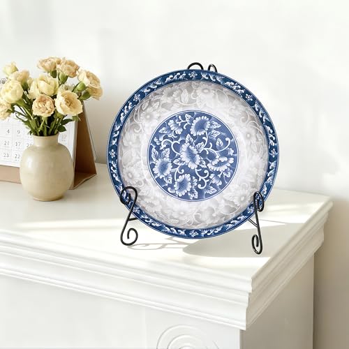 Plate Stand, 1 Pack 6 Inch Plate Holder for Display, Black Foldable Iron Table Easel for Picture Book Photo Frame Decorative Plate - size: 6 Inch - 1Pack