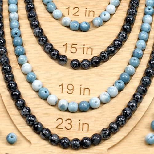 Petoysoso Bead Boards for Jewelry Making, Bamboo Beading Board for Necklace & Bracelet,Jewelry Making Supplies,Bead Tray Supplies DIY - size: Necklace & Bracelet-M2