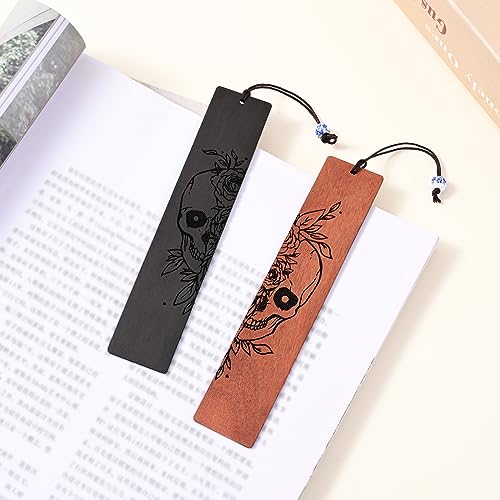 Horror Bookmark, Cool Halloween Bookmarks Skull Gothic Bookmarks for Adult Horror Gifts (Skull) - style: Skull