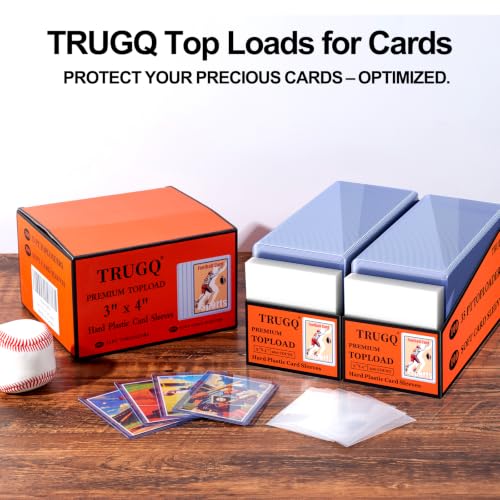 3"x4" Top Loaders,1000 Hard Toploaders + 1000 Penny Sleeves - size: 1000 Hard Sleeves+1000 Soft Sleeves