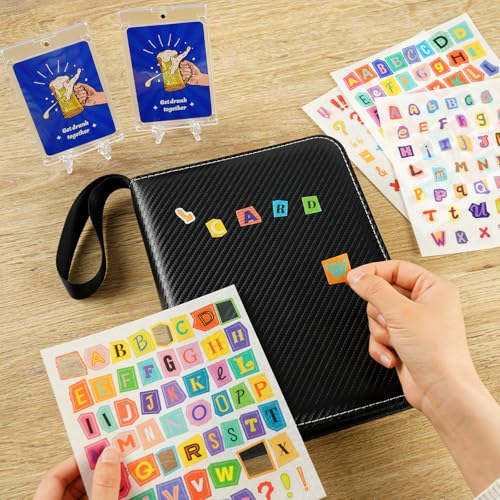 4 Pocket Trading Card Binder, Holds 400 Cards, Black