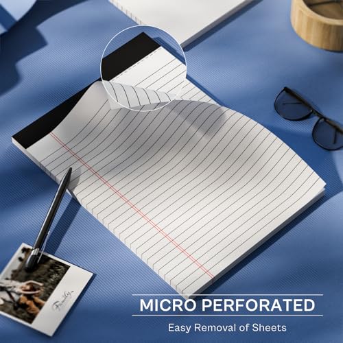 Legal Pads 8.5 x 11 Writing Pads 3 Pack Wide Ruled Note Pads 8.5 x 11 White - color: White 3