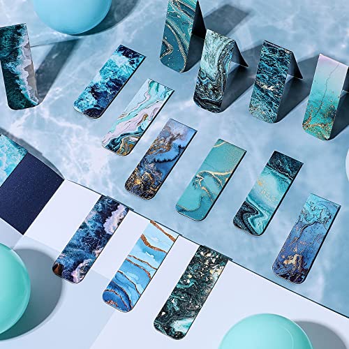 Zonon 24 Pcs Ocean Magnetic Bookmarks Clips for Classroom Students Teachers - style: Ocean