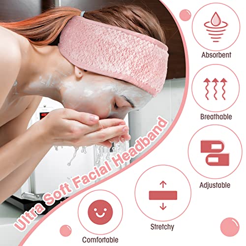 Giegxin 25 Pcs Spa Headbands Bulk, Facial Esthetician Hair Wrap, Multicolor