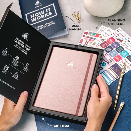 Clever Fox 13-week Ultimate Achiever's Daily Goal Planner, Rose Gold - color: Rose Gold
