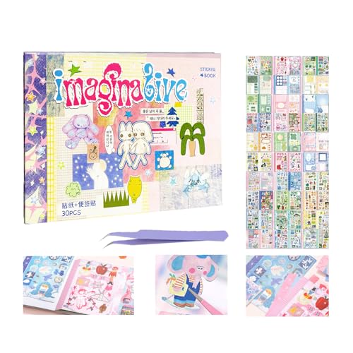 Japanese Stickers Book for Scrapbooking Supplies, Cartoon Korean Stickers - color: Ideas