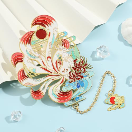 Shan Hai Jing Divine Beasts Bookmark Phoenix Dragon Koi Deer Good Luck Gift - color: Style 5 Gift Boxed