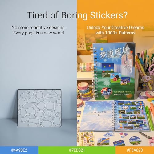Dreamcore Sticker Book for Journaling & Scrapbooking, 30 Sheets Y2K Kawaii Japanese-Inspired Paper Stickers for Junk Journal Supplies, Planner Decor, - color: Dream
