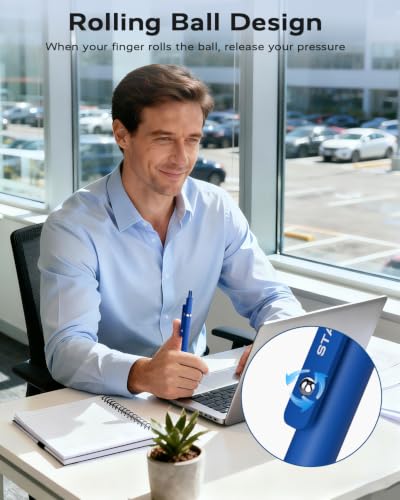 STAGEEK GX3 Blue Gel Pens, 6Pcs Quick Dry Smooth Writing Pen with 3 Refills - color: Blue