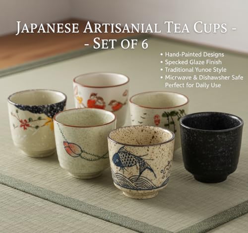 DAYUMKOU 6 Pack Japanese Tea Cup No handle for Adults