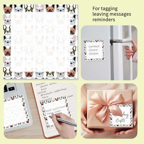 Cute Sticky Notes 3 x 3 in, 2 Pack Self Stick Note Pads with Fun Patterns, Strong Adhesive Memo Pads for Office School Home, 80 Sheets per Pad Puppy Face - color: Puppy Face