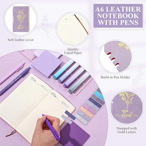 14 Pcs Inspirational Journal Kit for Women, Purple - color: Purple