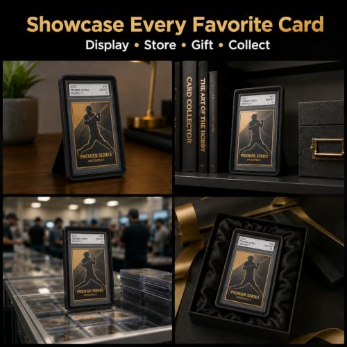 PSA Slab Case, Magnetic 9-Point Lock Display Protector, Black - color: Black