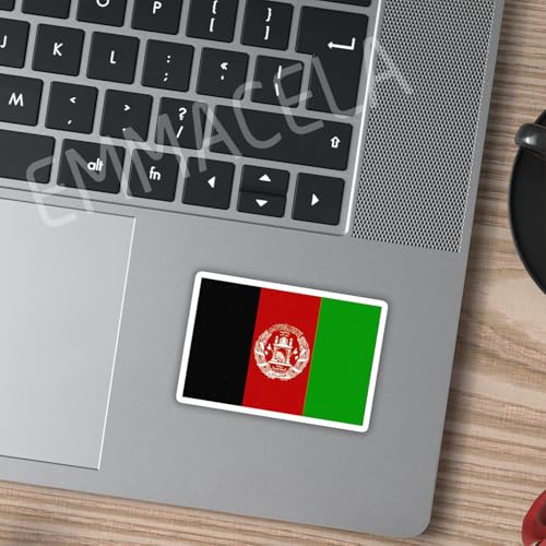(3PCS) Afghanistan Flag stickers, Countries Flag Stickers, Waterproof Vinyl Decals For Laptops, Tumblers, Water Bottles, Books, Scrapbooks, Size 3 x 2.1 Inch - color: Afghanistan