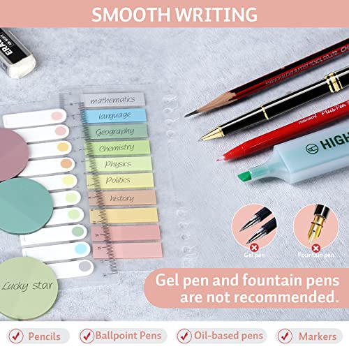 Transparent Sticky Notes, Pastel Round Clear Sticky Note Tabs for Annotating Books,600 Sheets Morandi Translucent Sticky Notes Book Tabs Sticky Tabs Book Markers Office & School Supplies - color: 24 Colors