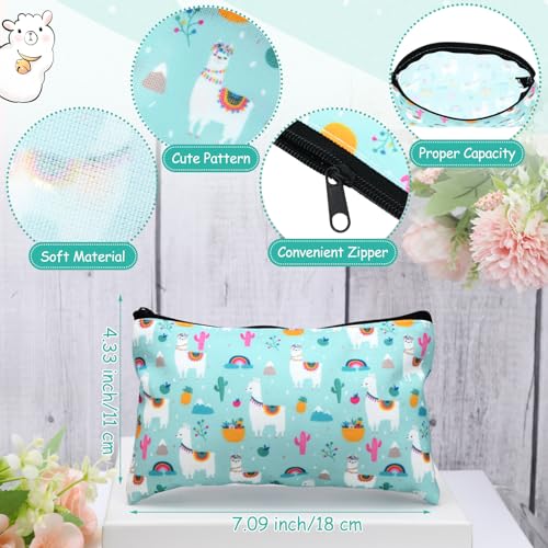 Eaasty 20 Pieces Llama Gift Set Sticky Notes with Llama Pens, Pencil Bags Makeup Bags, 3 x 4 Inches Cute Note Pads, Funny 1.0 mm Ballpoint Pens, Office Supplies for Women Small Gift - style: Llama