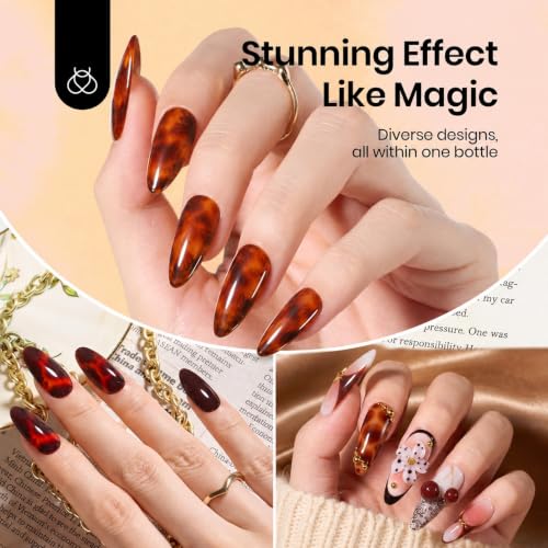 Beetles 2Pcs Blooming Gel for Nail Art, Watercolor & Marble Nail - color: E-Clear-2