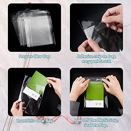 Golden State Art 3"x 5" Acid-Free Crystal Clear Storage Sleeves,200 Pack - size: 3x5